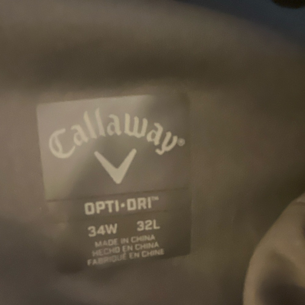 Callaway Opti-Dri Golf Pants Beige Men's‎ 34x32 Regular Fit Flat Front - Picture 4 of 11